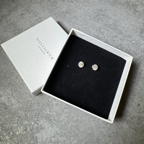 Nina Ullrich Disc Earrings Matte Small Pair